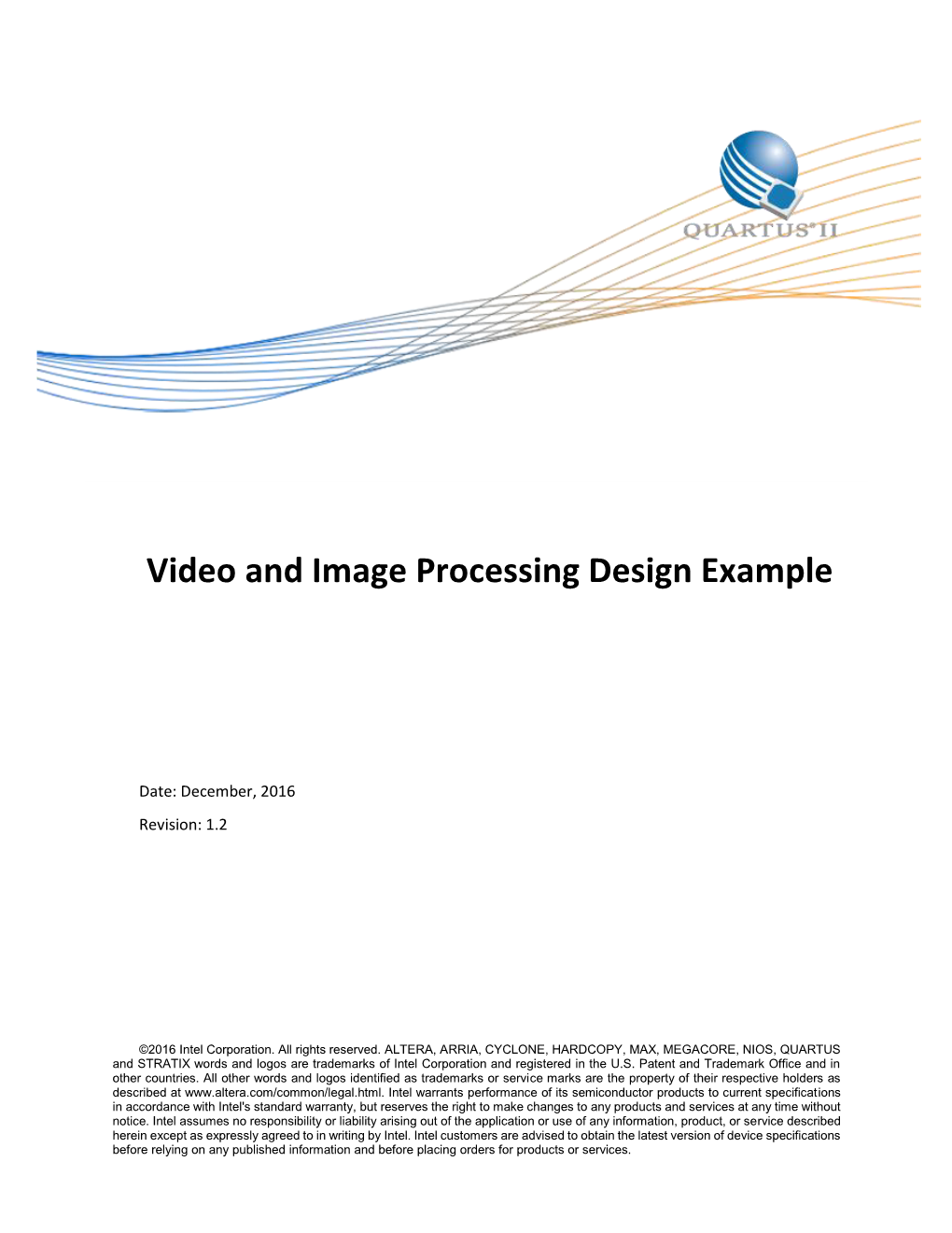 Video and Image Processing Design Example