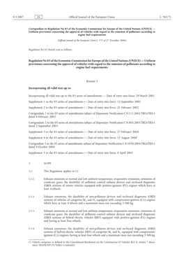 Regulation No 83 of the Economic Commission for Europe