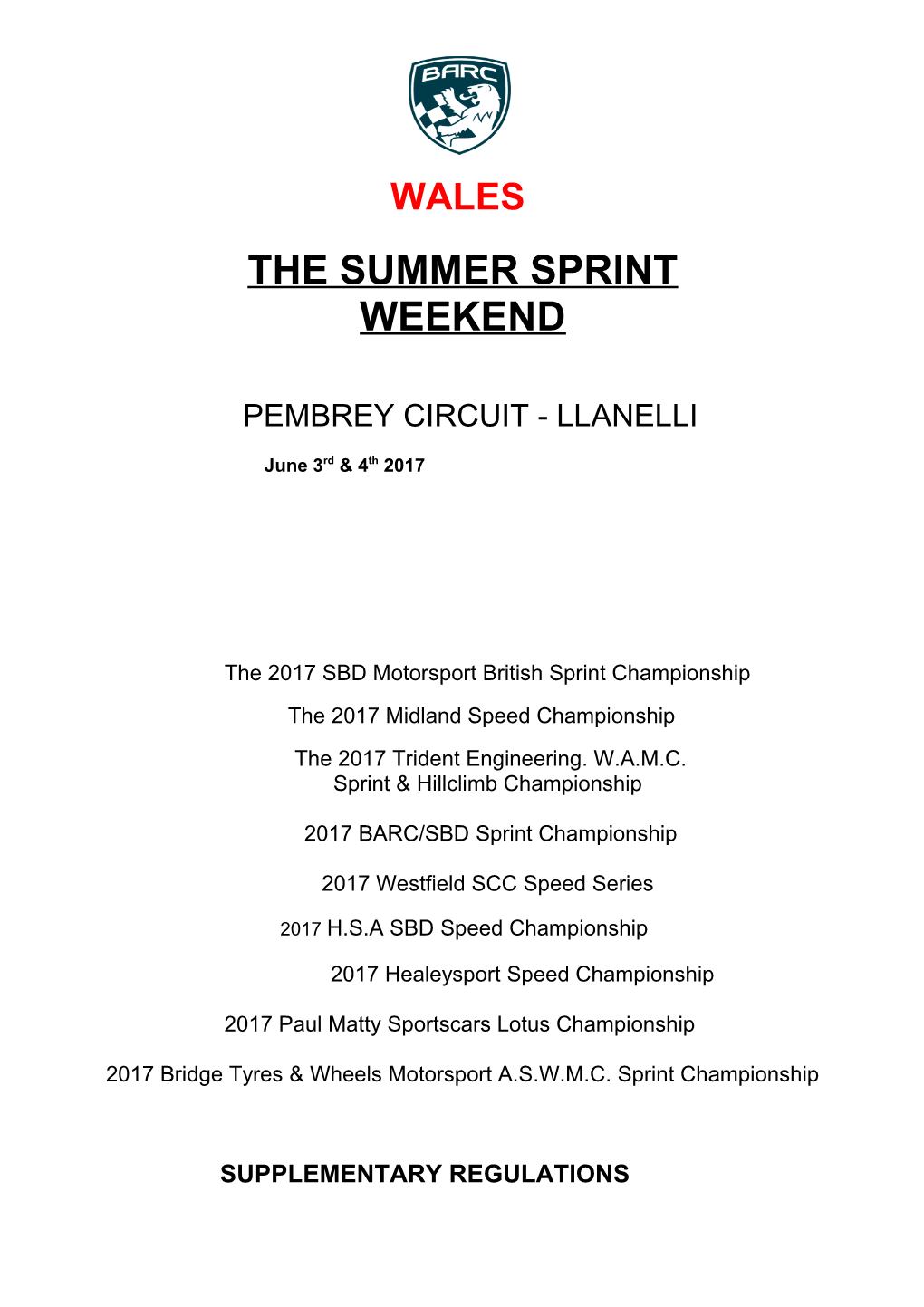 The Summer Sprint