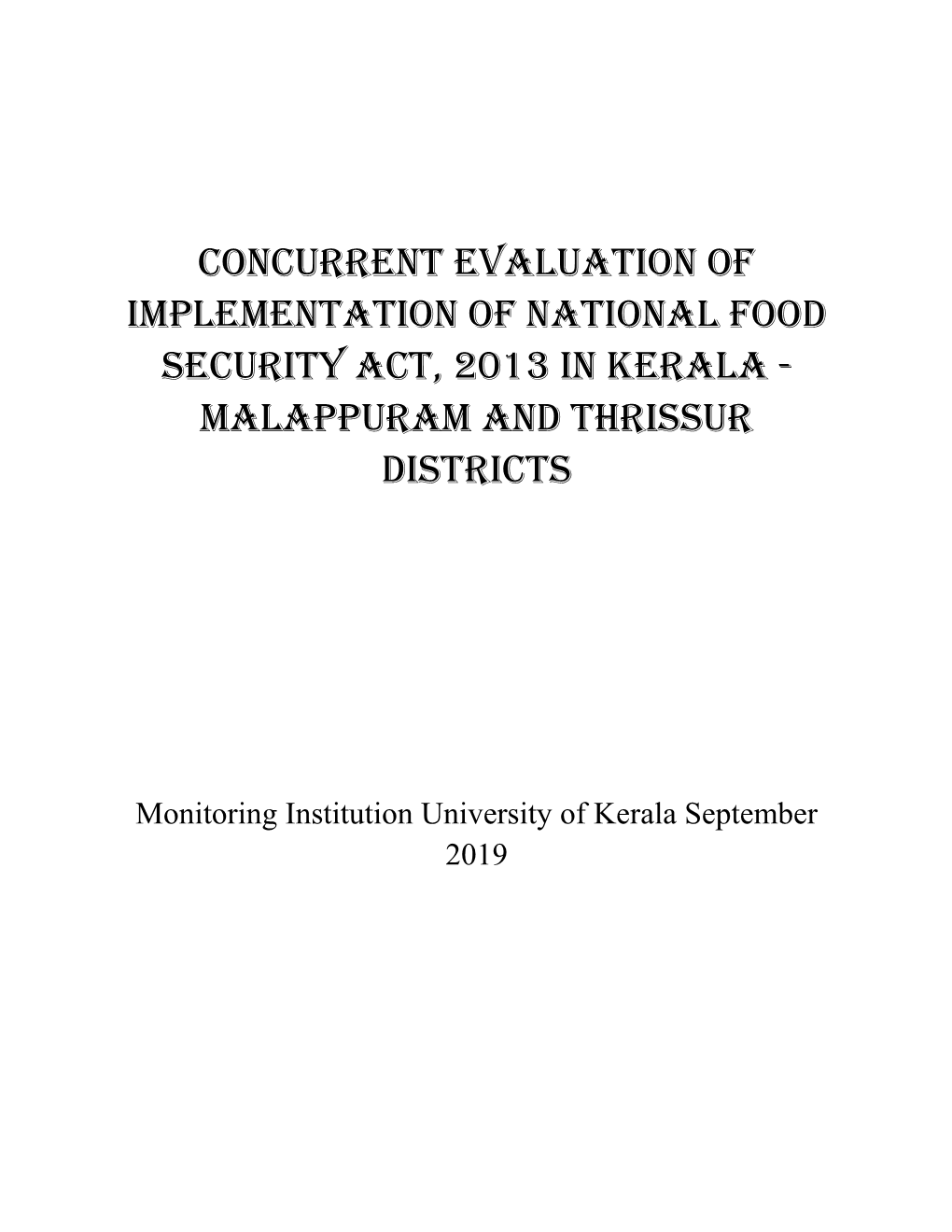 Malappuram and Thrissur Districts