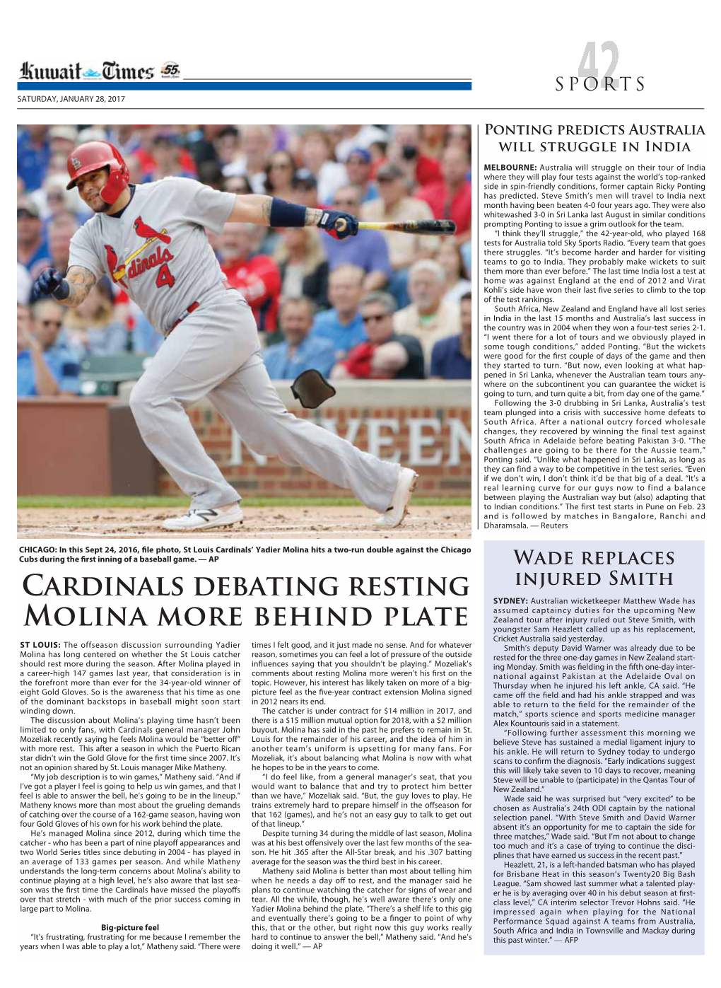 Cardinals Debating Resting Molina More Behind Plate