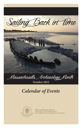 Massachusetts Archaeology Month October 2015 Calendar of Events