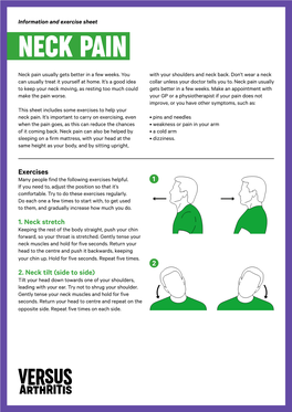 Neck Pain Exercises