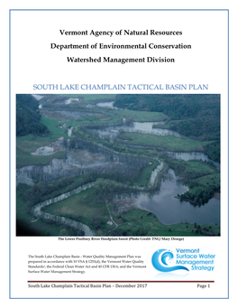 Final South Lake Champlain Tactical Basin Plan