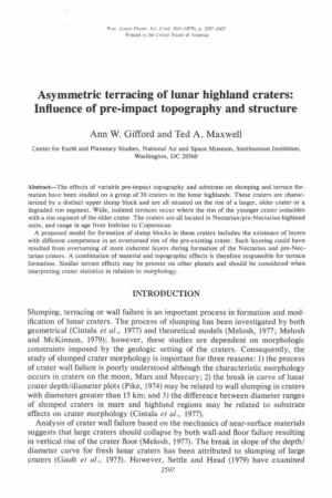 Asymmetric Terracing of Lunar Highland Craters: Influence of Pre-Impact Topography and Structure