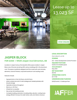 Lease up to 13,023 SF