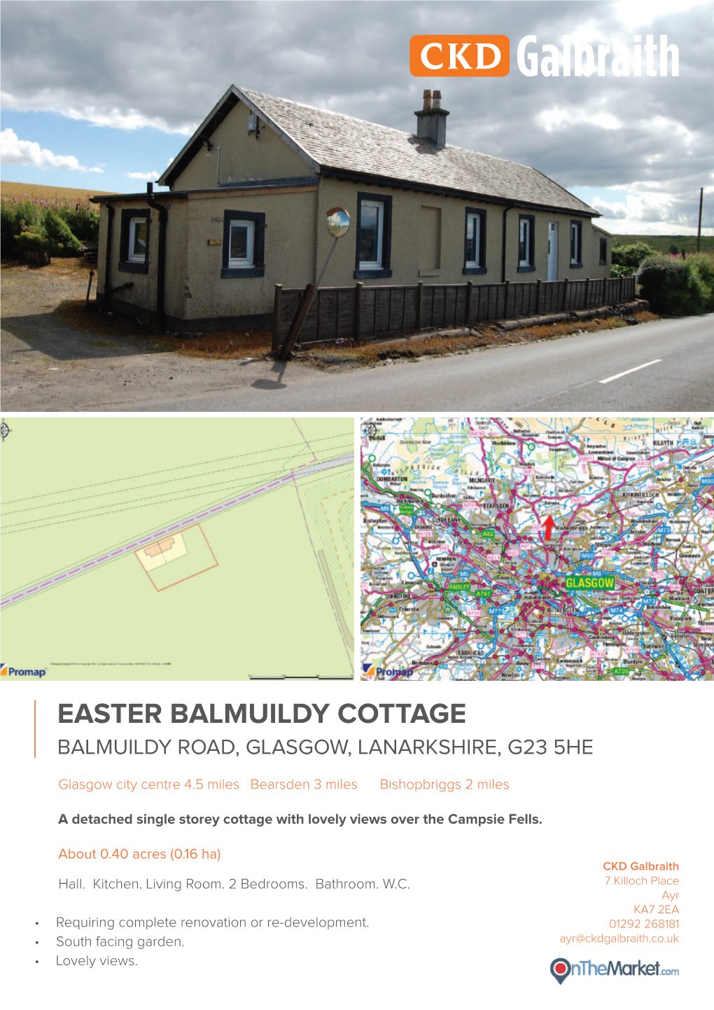 Easter Balmuildy Cottage Balmuildy Road, Glasgow, Lanarkshire, G23 5HE