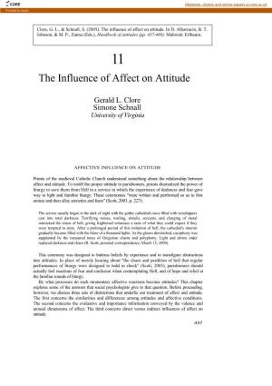 The Influence of Affect on Attitude