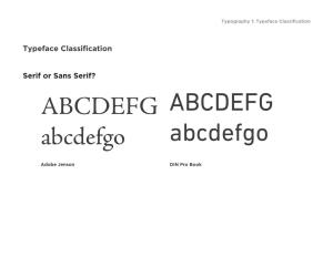 Typeface Classification Serif Or Sans Serif?