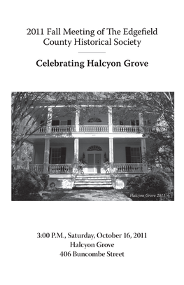Halcyon Grove Program.Indd