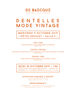 Dentelles Mode Vintage