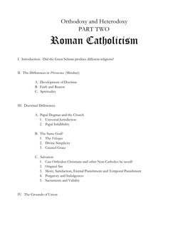 Roman Catholicism