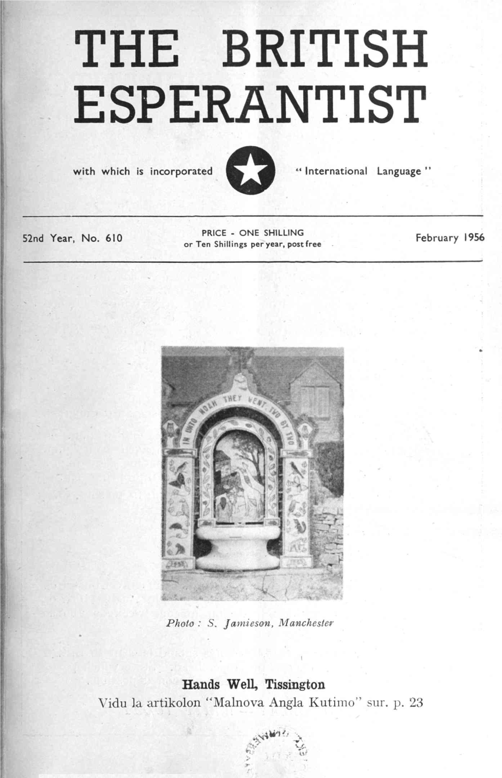 THE BRITISH ESPERANTIST with Which Is Incorporated0 “ International Language ”