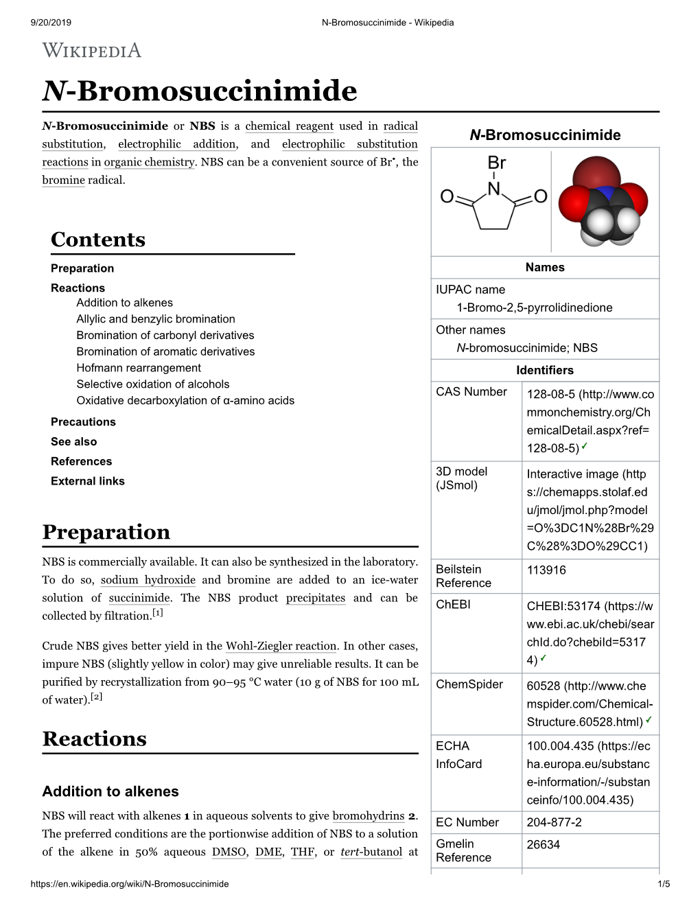 N-Bromosuccinimide - Wikipedia