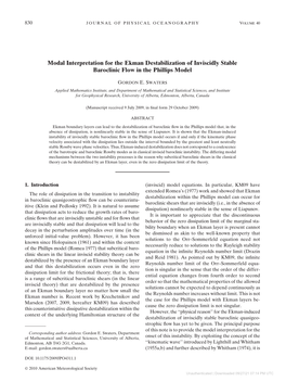 Modal Interpretation for the Ekman Destabilization of Inviscidly Stable Baroclinic Flow in the Phillips Model