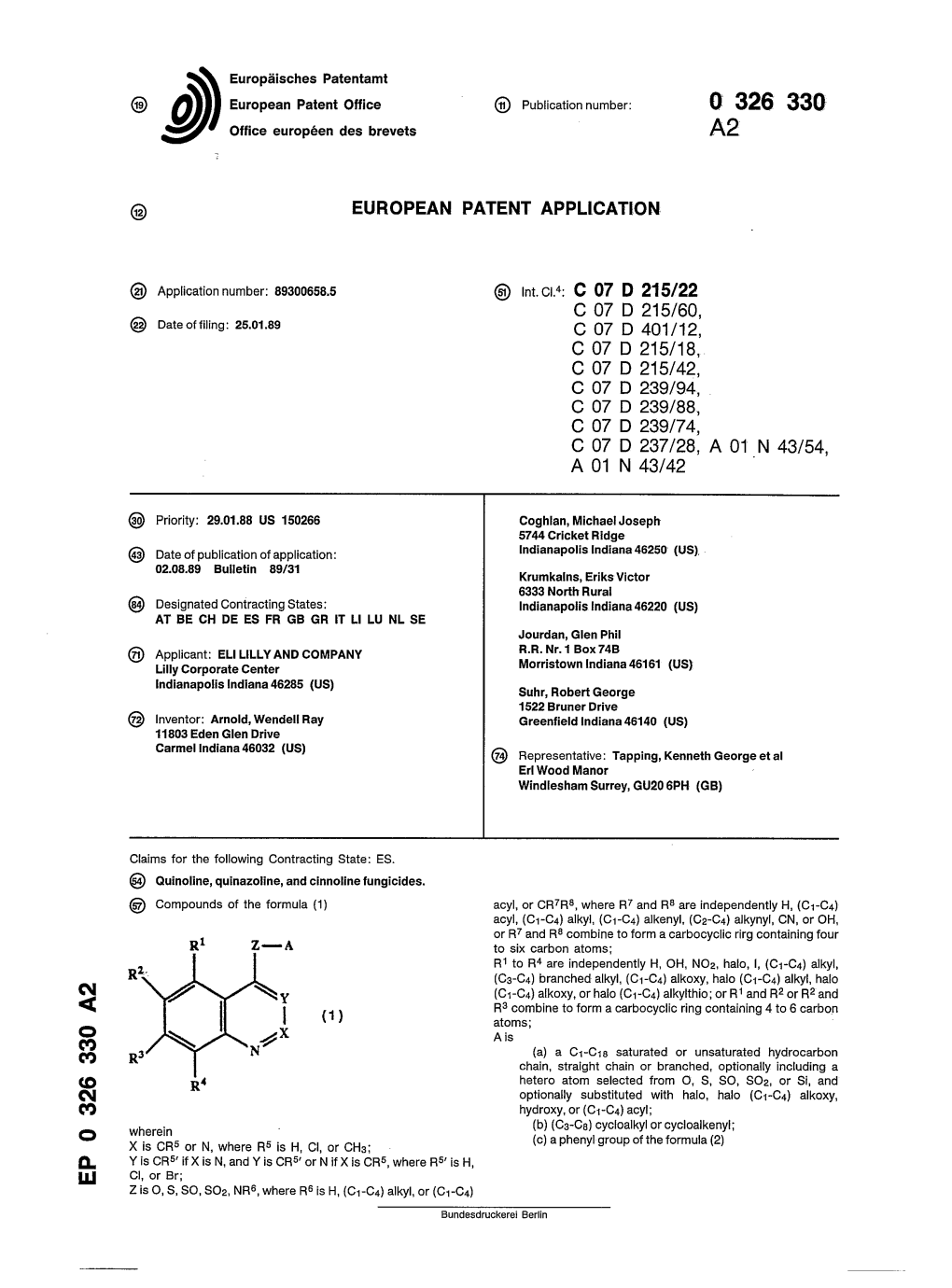 Quinoline, Quinazoline, and Cinnoline Fungicides