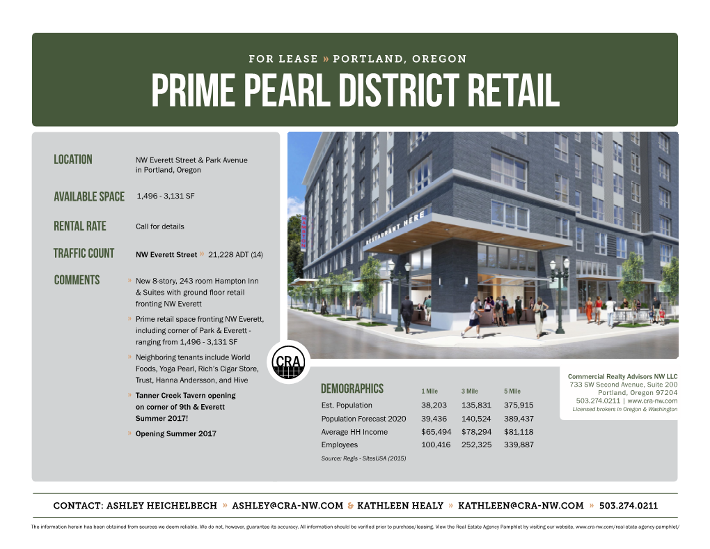 Prime Pearl District Retailnw 9Th Ave & Nw Flanders St