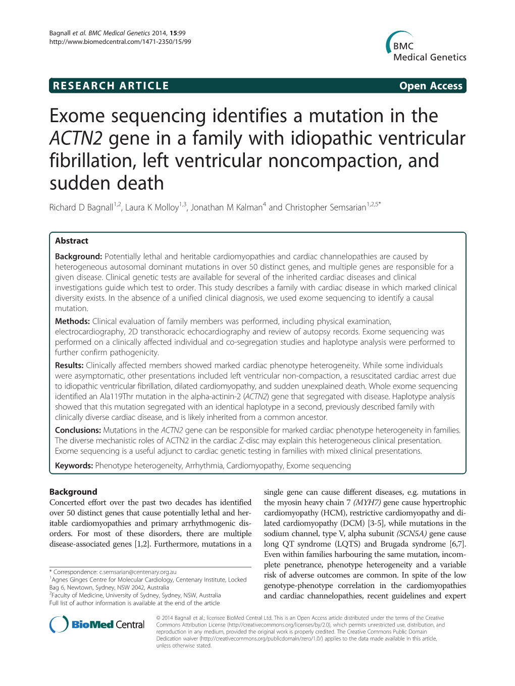 Exome Sequencing Identifies a Mutation in The
