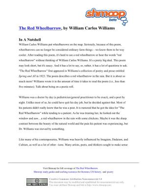 The Red Wheelbarrow, by William Carlos Williams