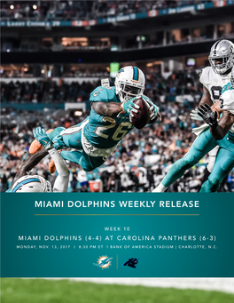 Miami Dolphins Weekly Release