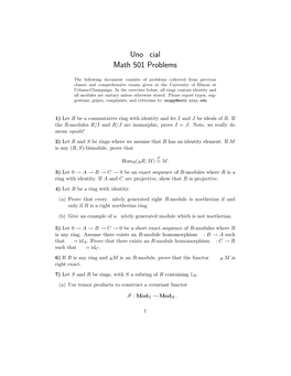 Unofficial Math 501 Problems (PDF)