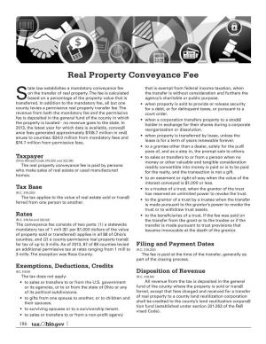 Real Property Conveyance Fee