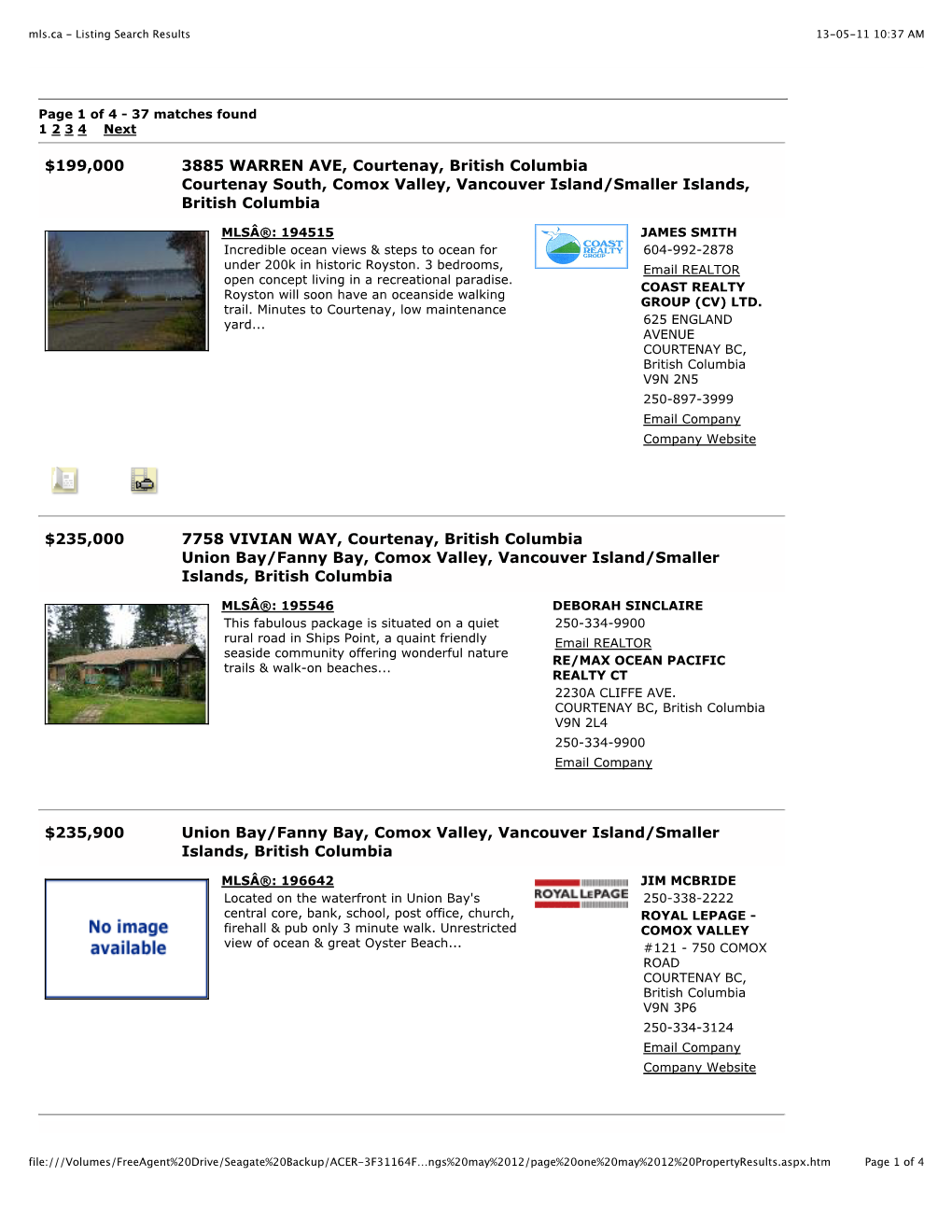 Mls.Ca - Listing Search Results 13-05-11 10:37 AM