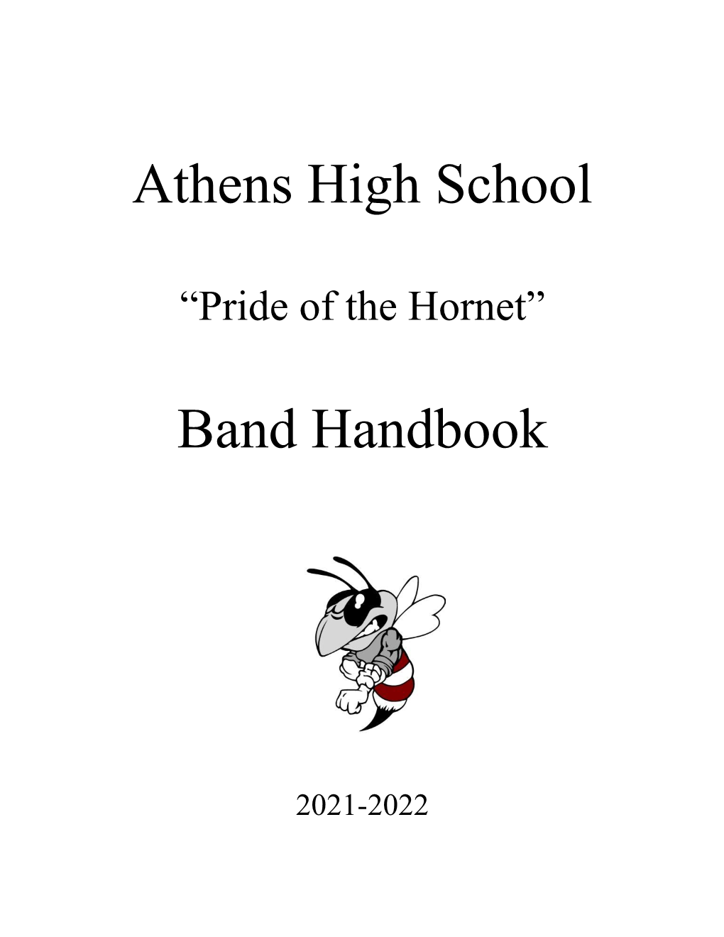 2021-2022 Band Handbook