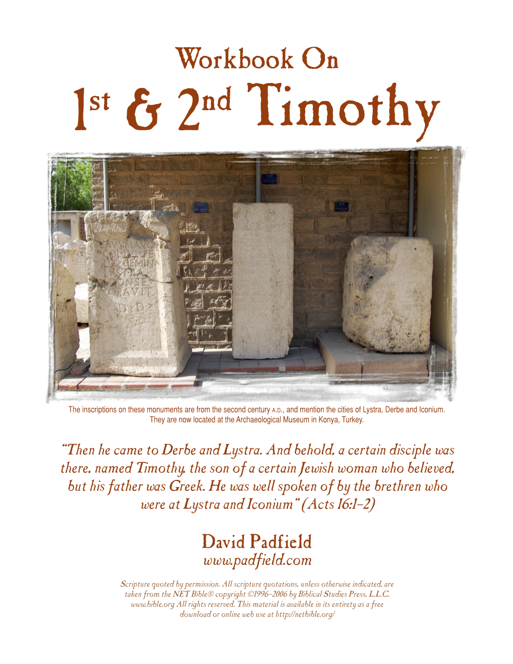 Bible Study Guide on 1 & 2 Timothy