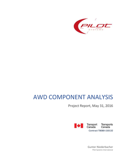 AWD COMPONENT ANALYSIS Project Report, May 31, 2016