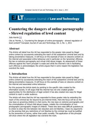 Countering the Dangers of Online Pornography