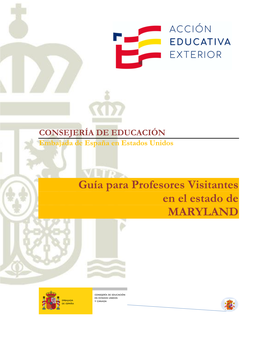 Guía Para Profesores Visitantes En El Estado De MARYLAND