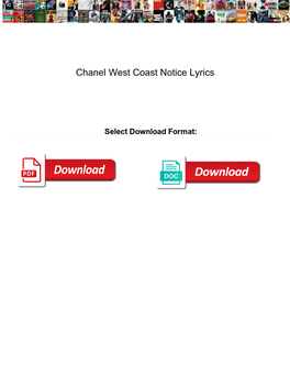 Chanel West Coast Notice Lyrics