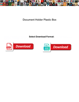 Document Holder Plastic Box