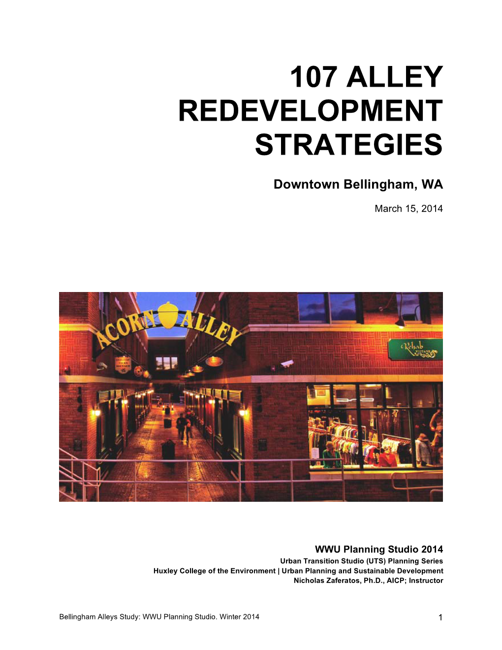 107 Alley Redevelopment Strategies