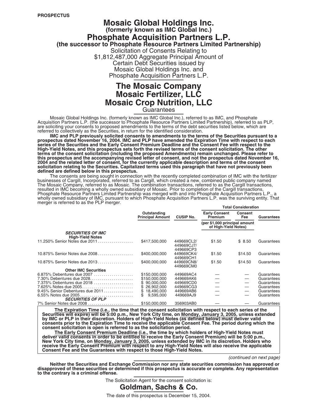 Phosphate Acquisition Partners LP