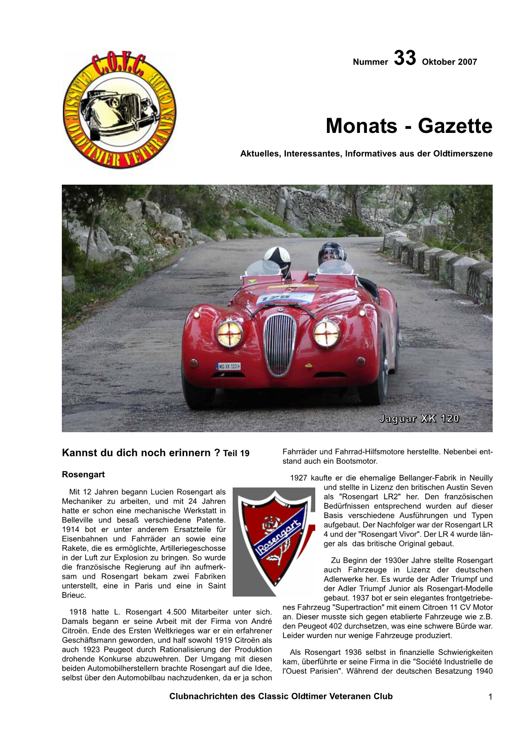 Monats - Gazette