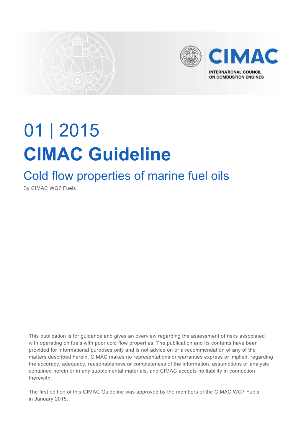 Guideline on Cold Flow Properties of Marine Fuel Oils