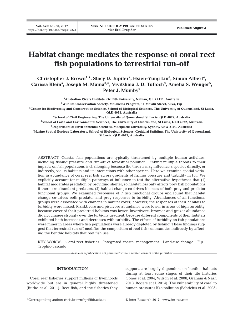 Marine Ecology Progress Series 576:55