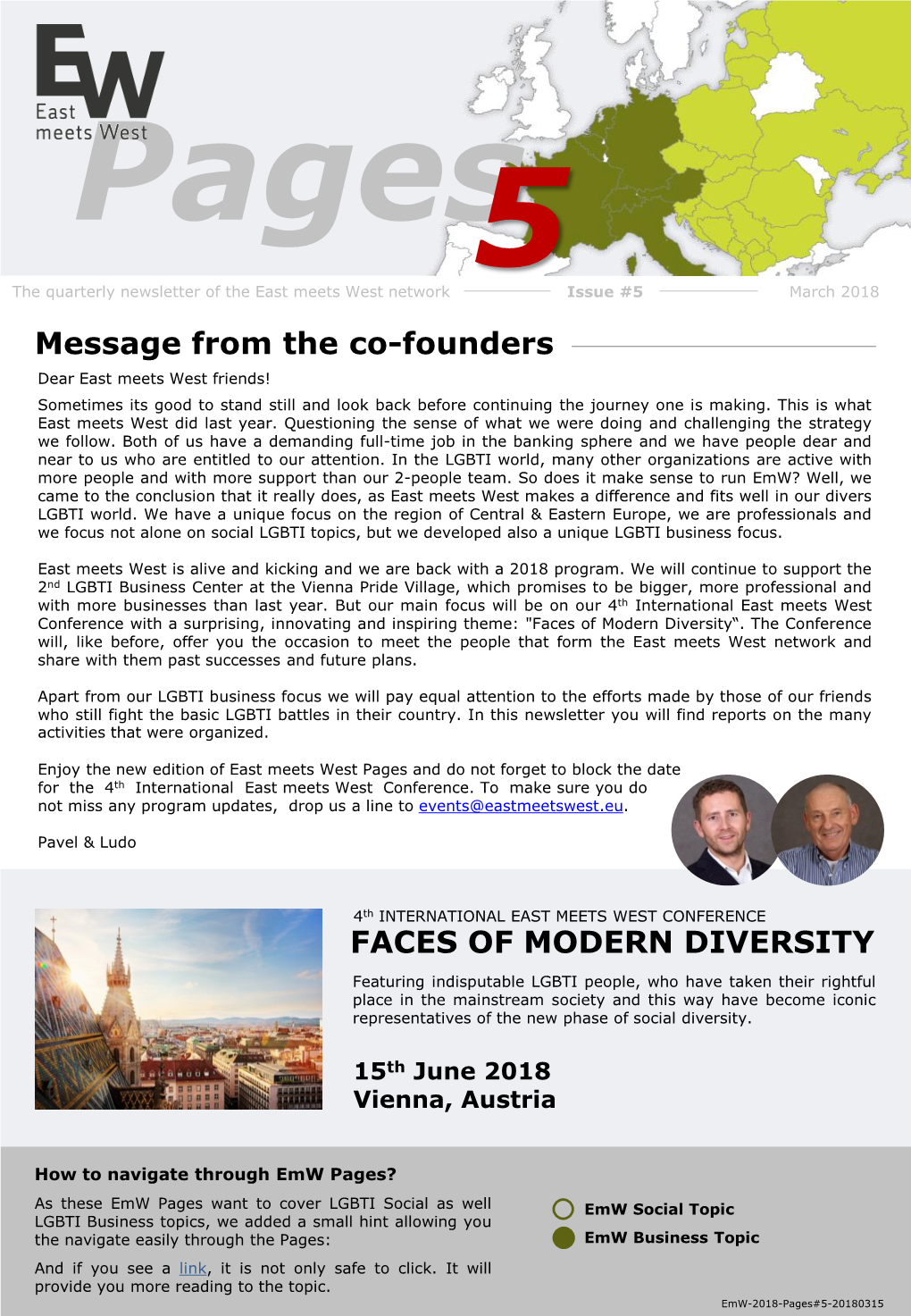 Message from the Co-Founders FACES of MODERN DIVERSITY