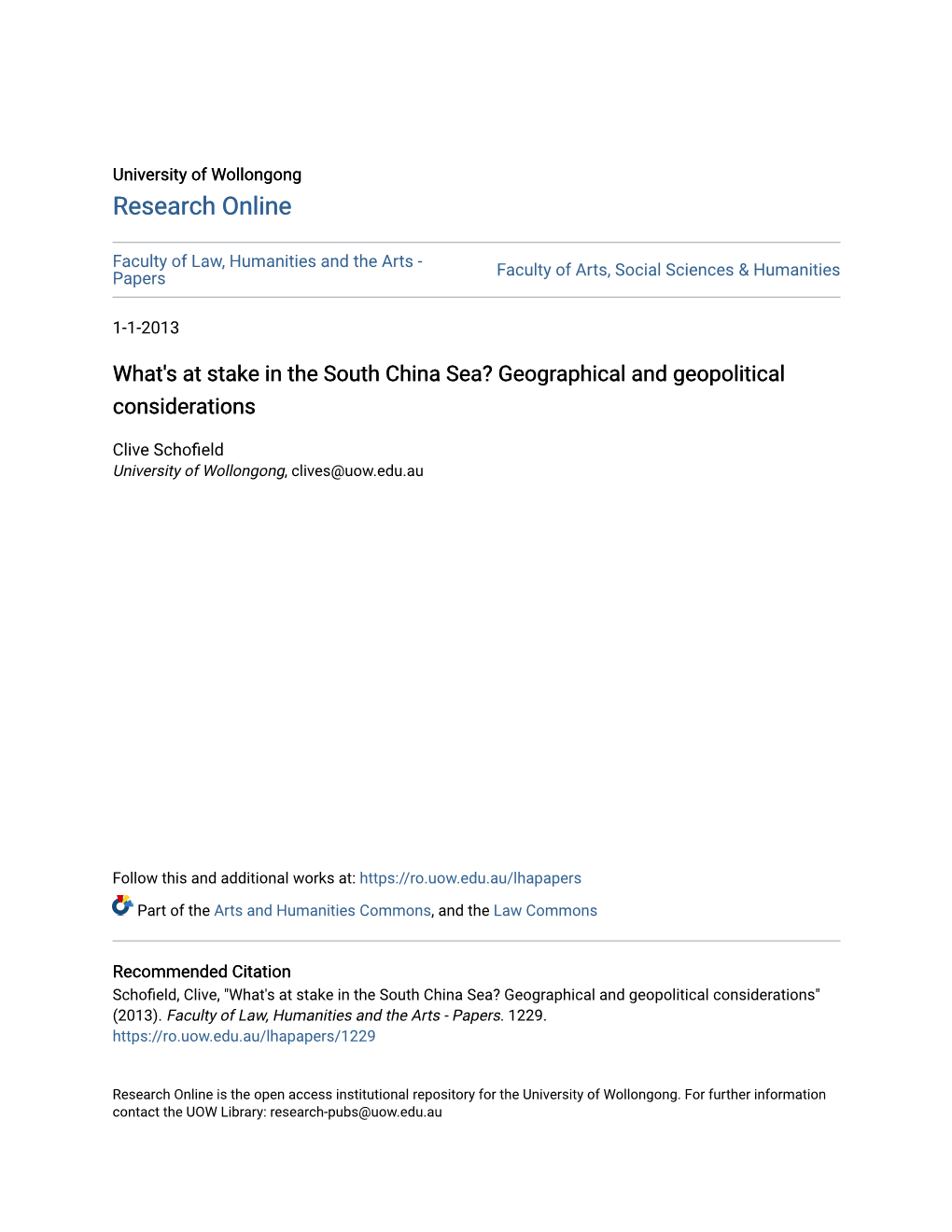 What's at Stake in the South China Sea? Geographical and Geopolitical Considerations