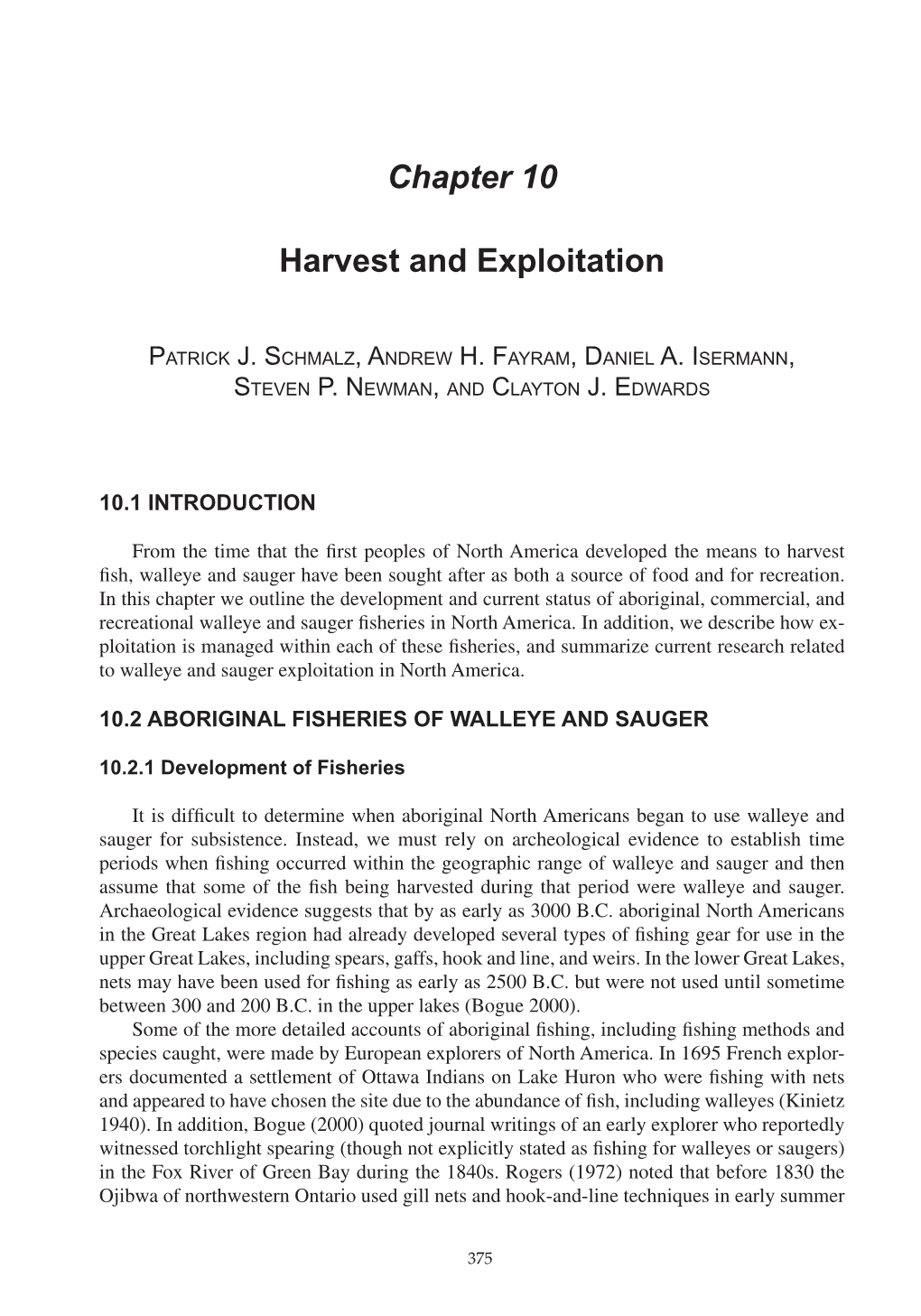 Harvest and Exploitation Chapter 10