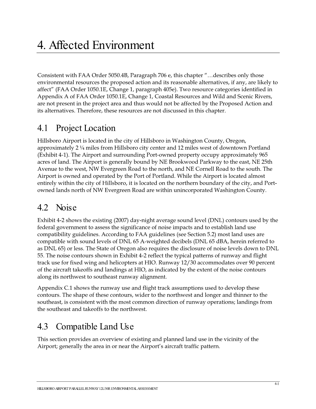 4. Affected Environment