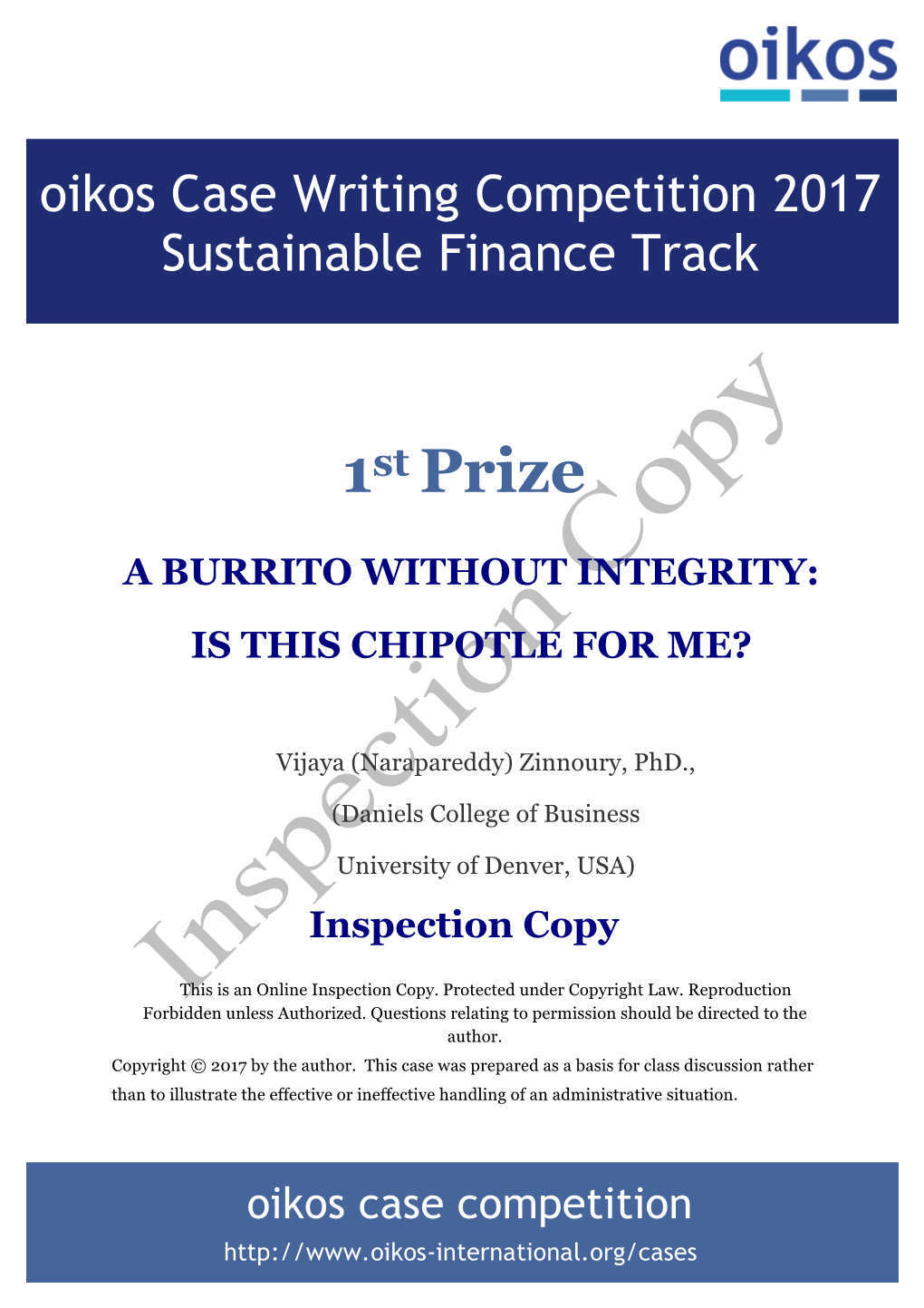 1St Prize a BURRITO WITHOUT INTEGRITY: IS THIS CHIPOTLE FOR