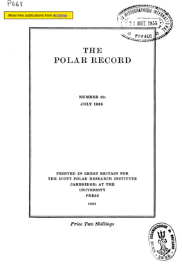 The Polar Record 10