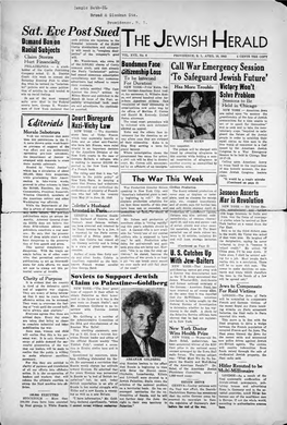 APRIL 10, 1942 Claim Stories Will