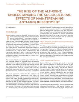 Understanding the Sociocultural Effects of Mainstreaming Anti-Muslim Sentiment