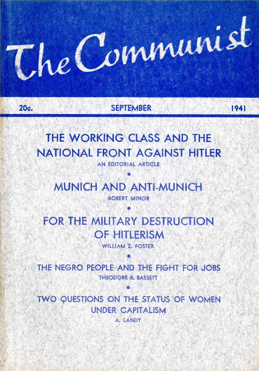 Volume 20 No. 9, September, 1941