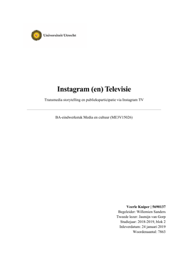 Instagram (En) Televisie