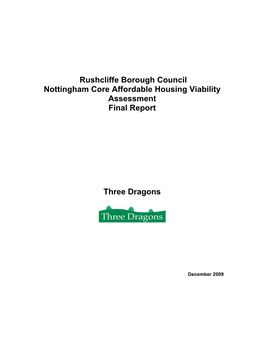 Rushcliffe Borough Council Nottingham Core Affordable Housing Viability Assessment Final Report